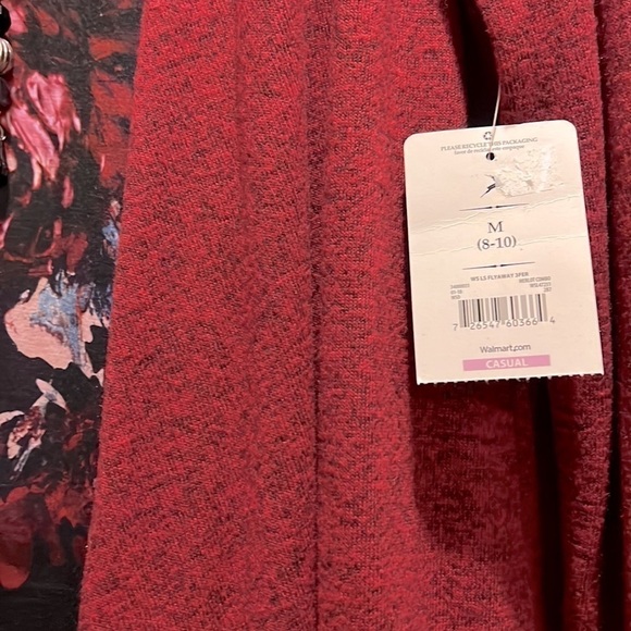 WHITE Stag Flyaway Cardigan Top Necklace 3fer Set - Picture 3 of 9